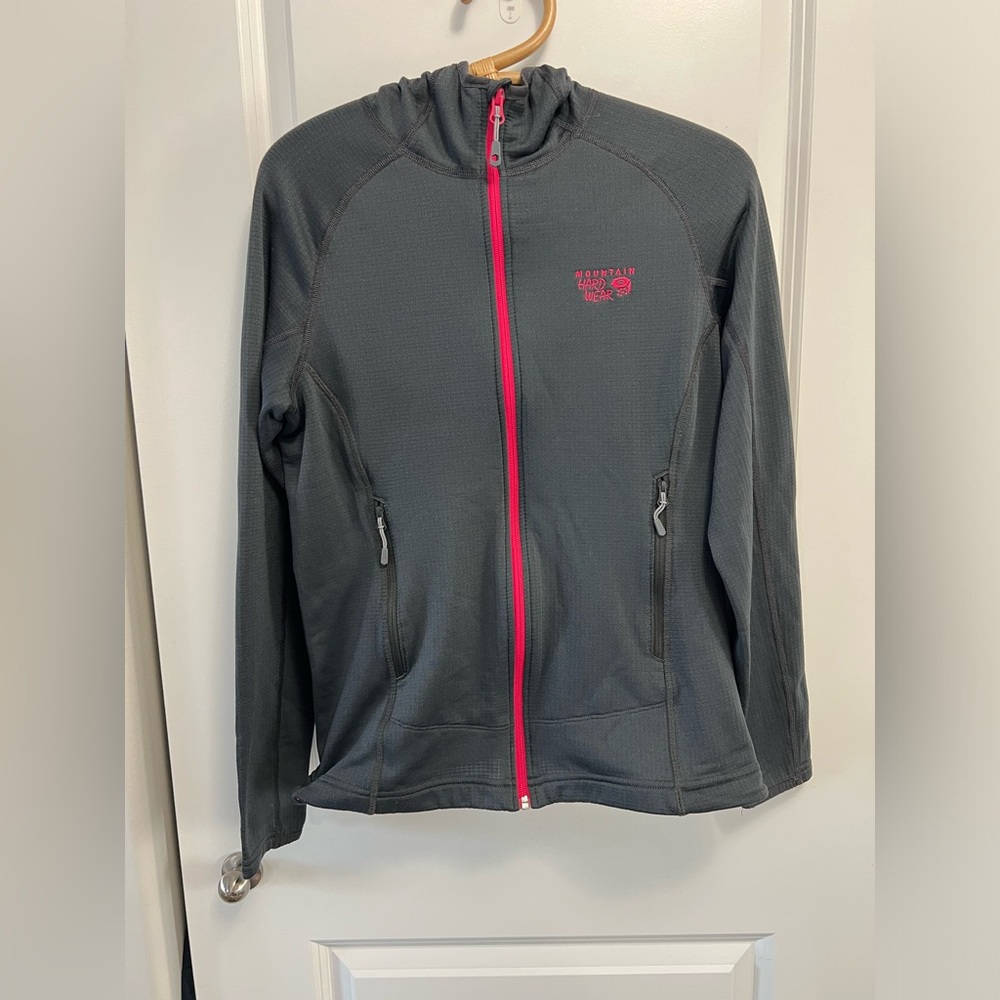 Mountain Hardware Midlayer Zip up Gray Pink Jacket Womens M
